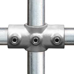 Buiskoppeling Kruisstuk in 1 vlak-E / 48,3 mm